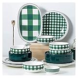 Juego de vajilla de 20 piezas: modernos juegos de comedor de porcelana negra. Incluye: plato * tazón de grano de 2,5 pulgadas * 4, cuchara grande para sopa * 1, cuchara pequeña * 4, palillos de madera maciza * disco de 4,7 pulgadas * disco de 3,9 pulgadas * tazón de sopa de 1,7,5 pulgadas * 1 