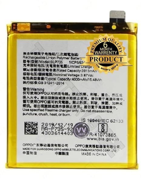 Image of Original BLP735 Battery for Oppo Reno 2 CPH1907 Battery with 6 Month Warranty****(N00119)
