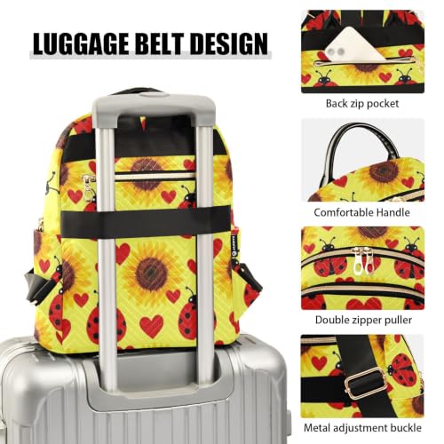 Sac à dos imprimé tournesol Wudan : emportez la douceur avec vous