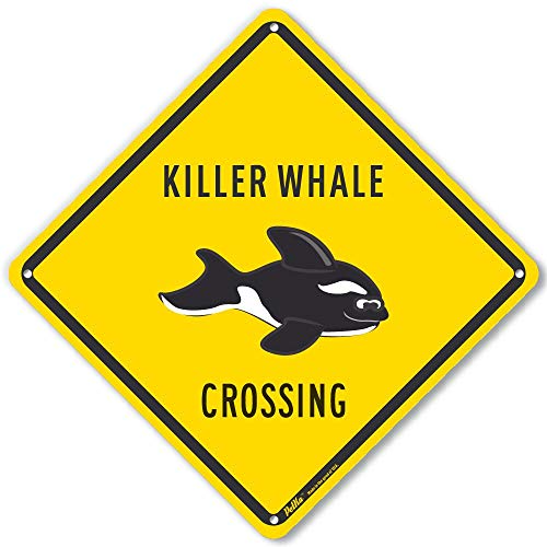 Panneau en aluminium Killer Whale Crossing : décorer une propriété en bord de mer