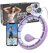 Swiss Activa+ Infinity Hoop Smart Weighted Hula Hoop - Smart Hula Hoop Fit- Exercise Hoola Hoop E...