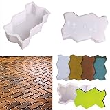 Tamaño: 24x13x6cm Inovey 2Pcs Jardín De Forma De Onda Diy Walking Path Maker Molde De Ladrillo De Cemento