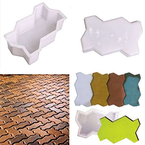 Preisvergleich Produktbild Inovey 2pcs Wave Shape Garden DIY Walking Path Maker Cement Brick Mold