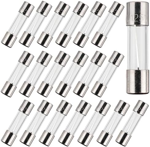 BOJACK F8AL125V 5x20 mm 8 A 125 V fuses 0.2x0.78 Inch 8 amp 125 Volt Fast-Blow Glass Fuses (Pack of 20)
