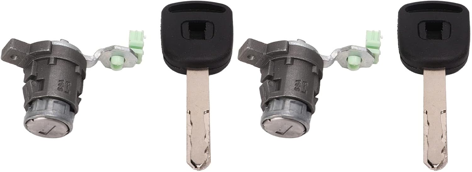Car Door Lock Cylinder Key Set Left Front Excellent Mechanical Stability Replacement CRV 2002‑2006