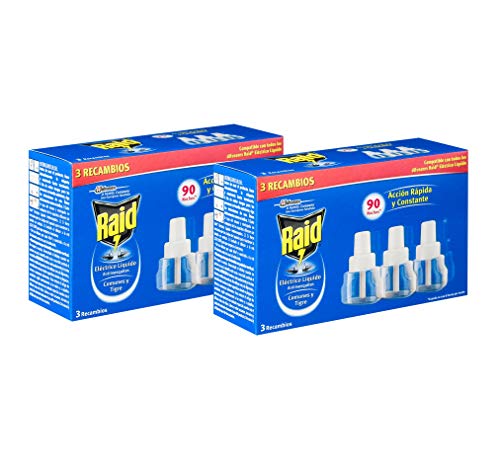 Raid Recharge Liquide Électrique Éliminer Moustiques Chambre Bébé et Adulte 90 Nuits