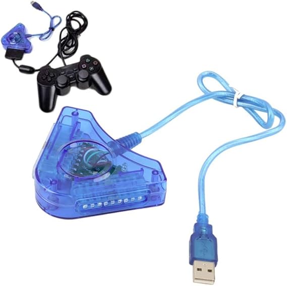 PS2 Controller Converter, USB Conversion, Compatible with Preste/Preste 2 Controllers, 2 Ports, Can Use 2 Devices Simultaneously