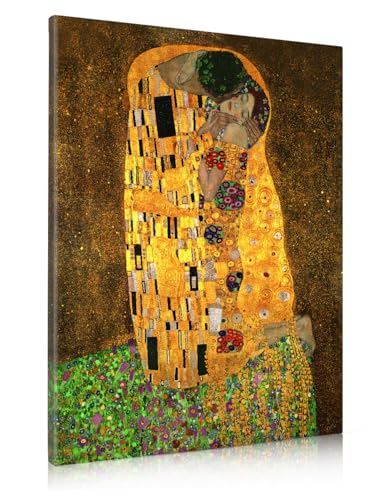 DECORARTS Gustav Klimt Wall Art, The Kiss, 35x28