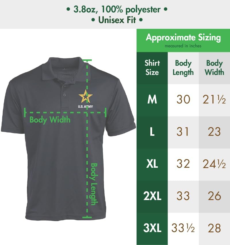 Miniatura 6 de Polo con cuello del ejército de Estados Unidos  Camisa con licencia de armadura de infantería militar estadounidense con cuello para hombres y