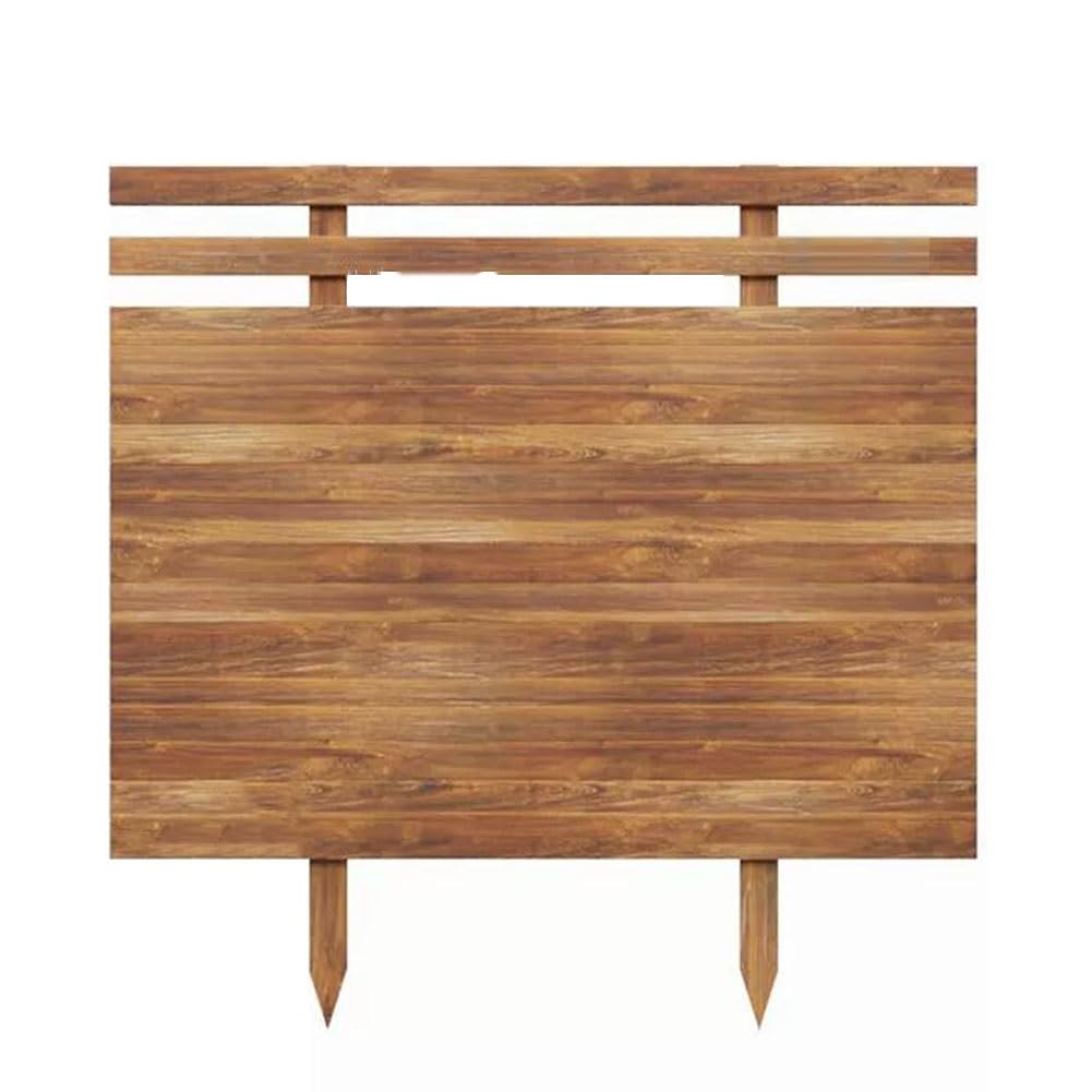 Gartenzaun aus Holz, Garteneinfassung, Außenlandschaftseinfassung, Garten, Hof, Umrandung, Paneele, Pfosten, Blumen, Pflanzen, Poolzäune (braun, 100 x 100 cm)