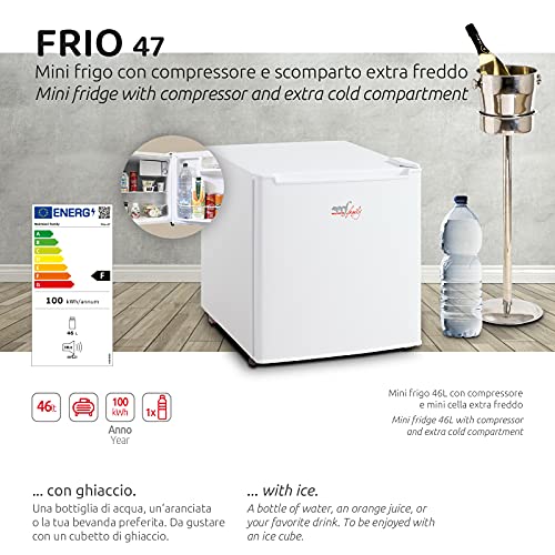 Melchioni Family Frio, koelkast en vriezer, 47 liter (42 + 5), superstil 40 dB (A), energieklasse A+ - Image 7