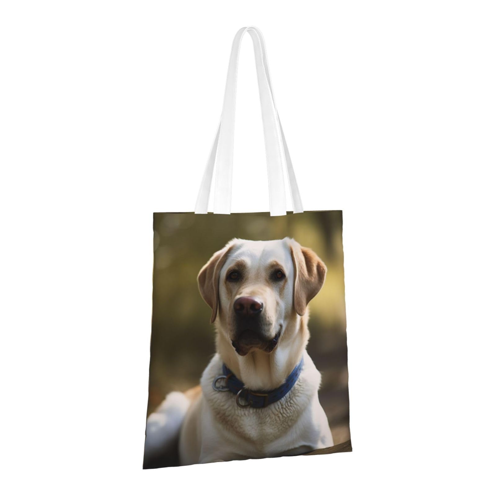 SDTYKHJ Canvas Aesthetic Tote Bag for Women Handbag Labrador Reusable Grocery Bags with Handles