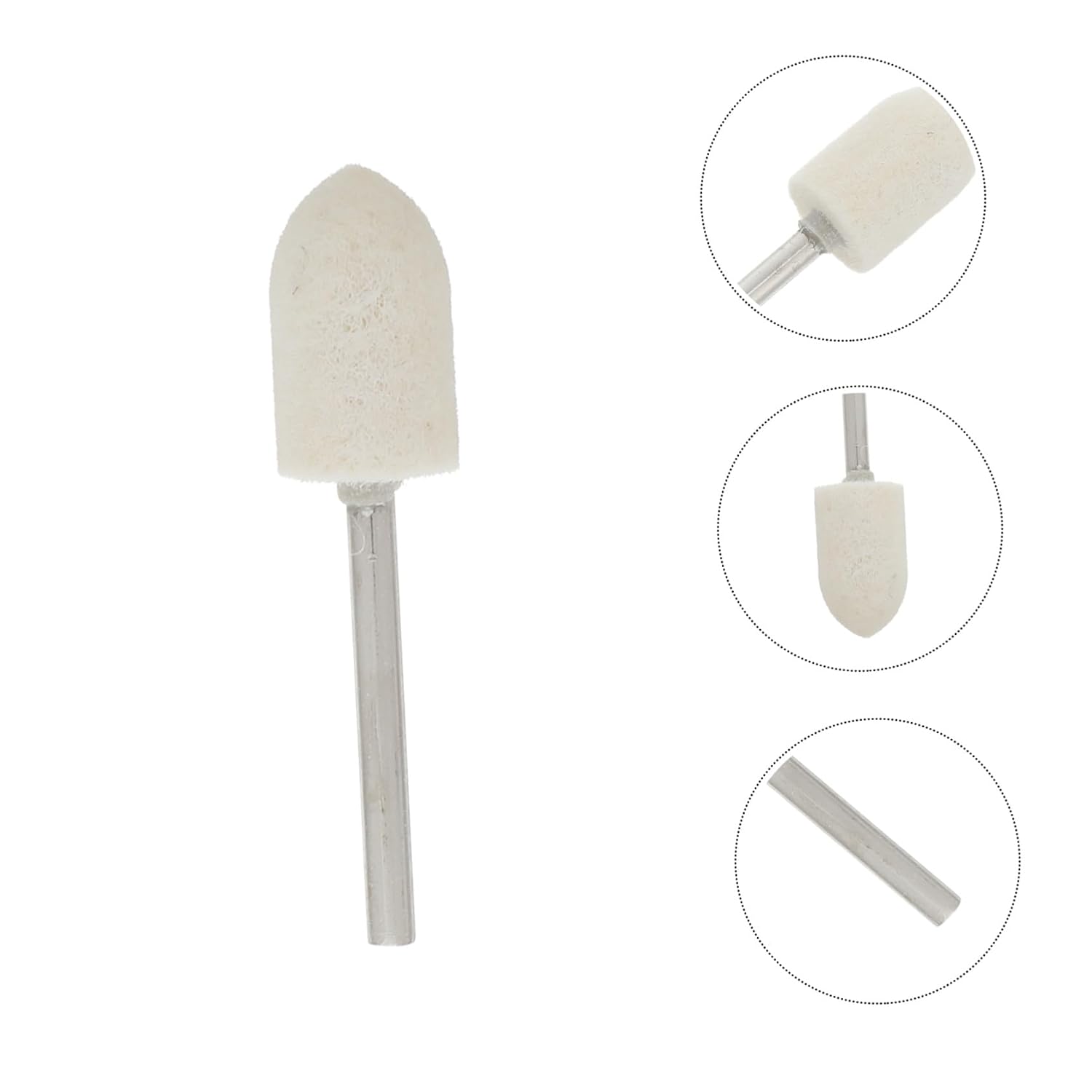 20pcs Wool Felt Polishing Bits for Rotary Tools, Conical Buffing Wheels Resistant to Wear, Suitable for Metal and Car Detailing, for Jewelry Making and Small Handheld Grinders