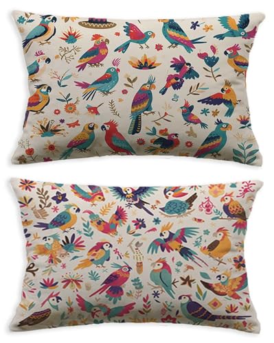 Taie oreiller 40x70 velours blanc oiseau housse coussin rectangulaire fermeture eclair - 3