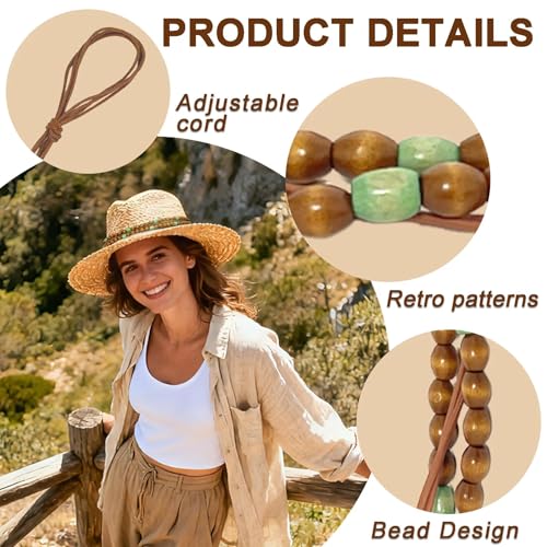 Image of Cowboy Hat Bands for Men Women, Leather Hatbands Belt for Cowboy /Western /Fedora /Cowgirl Hats