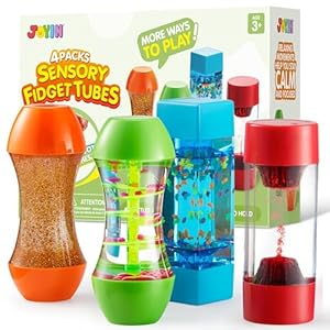 JOYIN 4-Pack Fidget Tubes for Kids,...