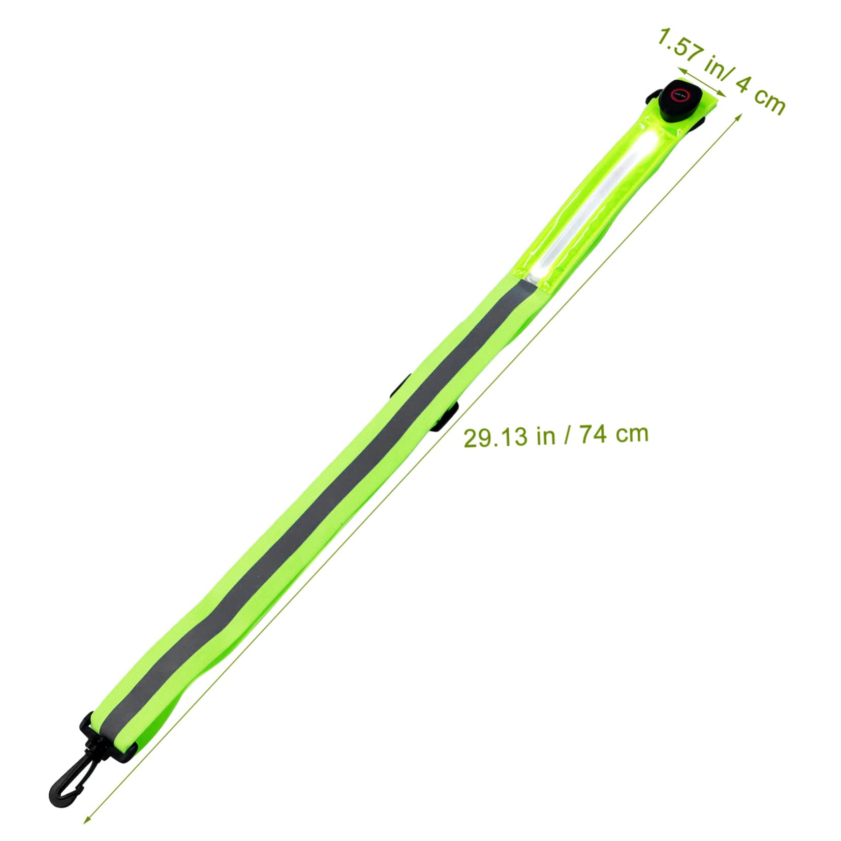 ibasenice Ceinture de Course Réfléchissante LED Bandes Lumineuses Rechargeables pour Activités Nocturnes Équipement de Sécurité Hautement Visible pour Jogging et Randonnée