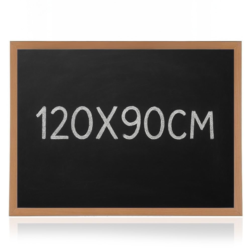 Magnetic Blackboard - Notice Menu Draw Chalk Board | Wooden Framed, Office Kitchen Work Sign 120cm X 90cm Multi Purpose, Durable