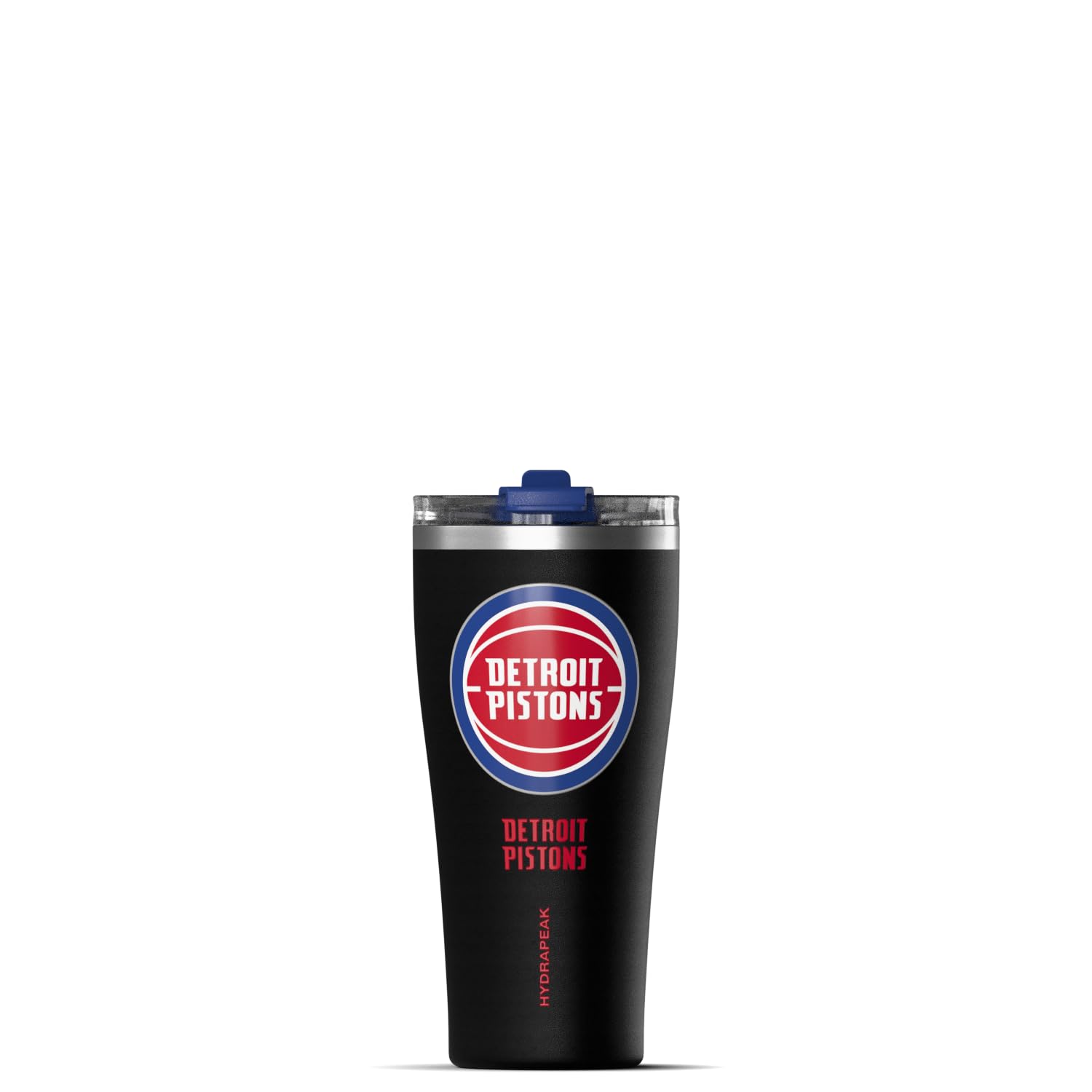 Hydrapeak NBA Officially Licensed Detroit Pistons Roamer 30oz Vacuum Insulated Stainless Steel Tumbler with 2-in-1 Flip &amp; Straw Lid, Spill-Proof, Cup Holder Friendly Design