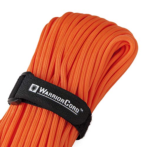 Titan WarriorCord | Safety-Orange | 103 Continuous FEET | Exceeds Authentic MIL-C-5040, Type III 550 Paracord Standards. 7 Strand, 5/32