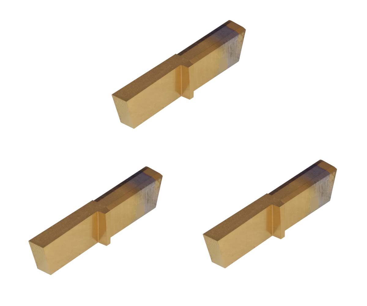 THINBIT 3 Pack LGPT115D2L7RC 'L' Series, TiN Coated Carbide, Parting Insert for Steel, Cast Iron and Stainless Steel with Interrupted Cuts