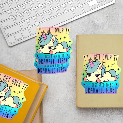 Pegatinas de unicornio de 5 cm en vinilo duradero para renovar tu portátil rayado 7