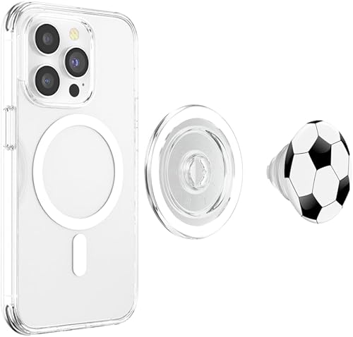 Miniatura 10 de Accesorio para teléfono de pelota de fútbol  Regalos de fútbol americano  PopSockets intercambiables PopGrip negro