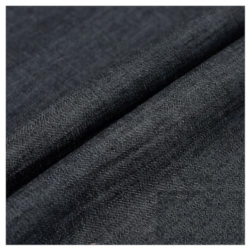 Tissu denim lavé non extensible noir pour éviter les déformations en couture