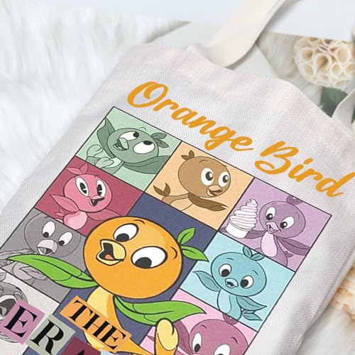 Bolso tote naranja G2TUP con diseño de pájaro miniatura 5