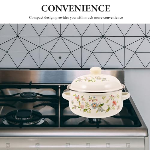 Marmite émaillée avec poignée confortable et design compact multifonctionnel