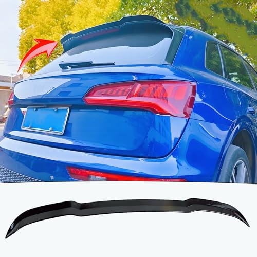 NEESPOC Rear Roof Spoiler Visor Wing Compatible with Audi SQ5/ Q5 S Line 2018-2024, Gloss Black Sport RS-Style Top Wing Lip Exterior Accessories