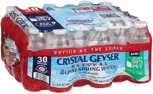 Crystal Geyser, Alpine Spring Water Natural, 30pk, 8 Ounce