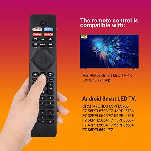 New Rf402A-V14 Ir Replacement Remote Control For Philips Android Tv 43Pfl5604/F7 43Pfl5704/F7 50Pfl5604/F7 50Pfl5704/F7 55Pfl5604/F7 55Pfl5704/F7 65Pfl5604/F7 65Pfl5704/F7 75Pfl5704/F7(No Voice) #TOP2