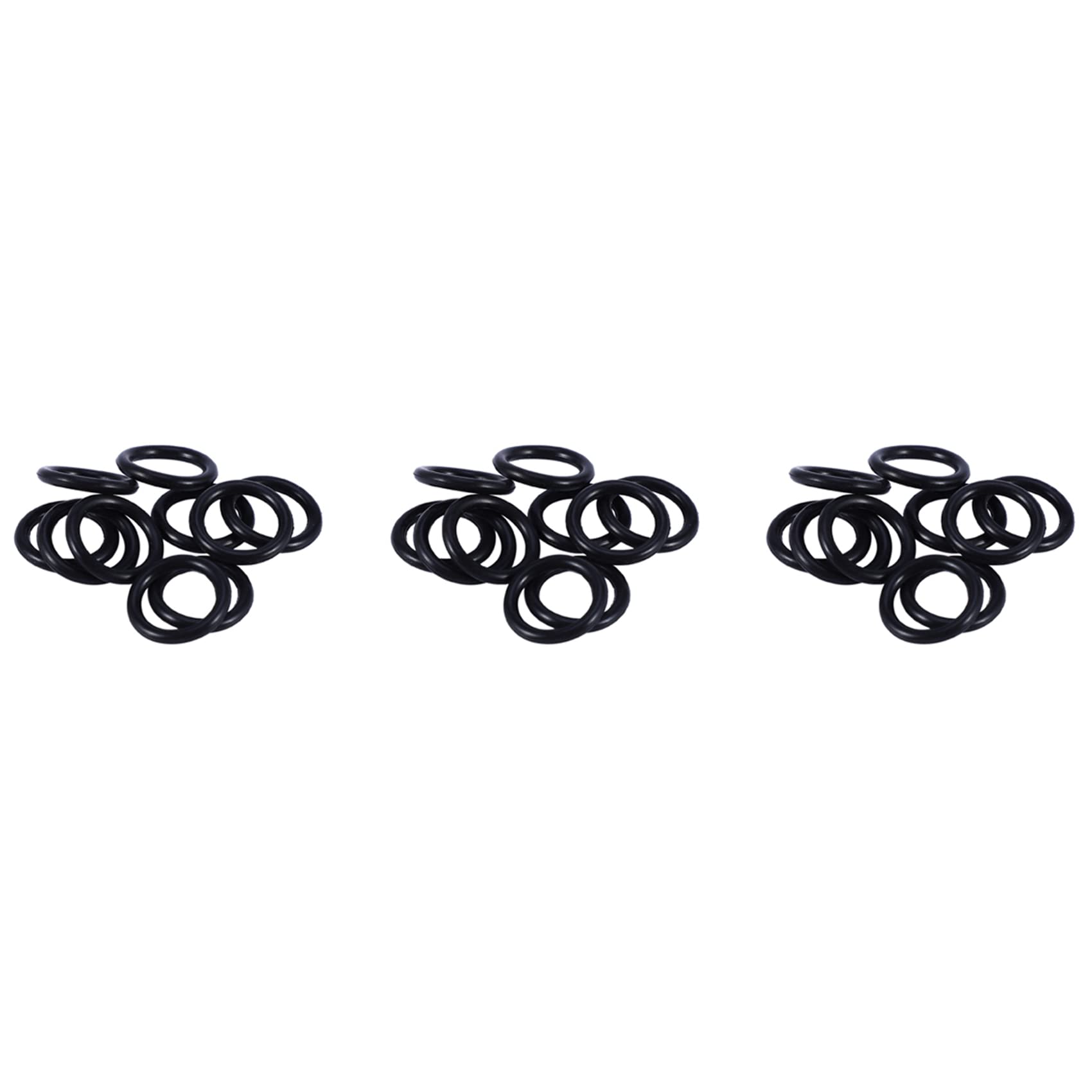 Jnchdghwa Black 30 Pcs Rubber Oil Seal O Shaped Rings Seal Washers 16 X 12 X 2 Mm