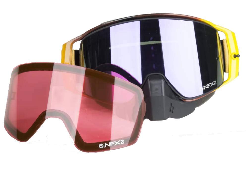 Amazon | ドラゴンnfx2 Snowmobile Goggles Burn /イエロー