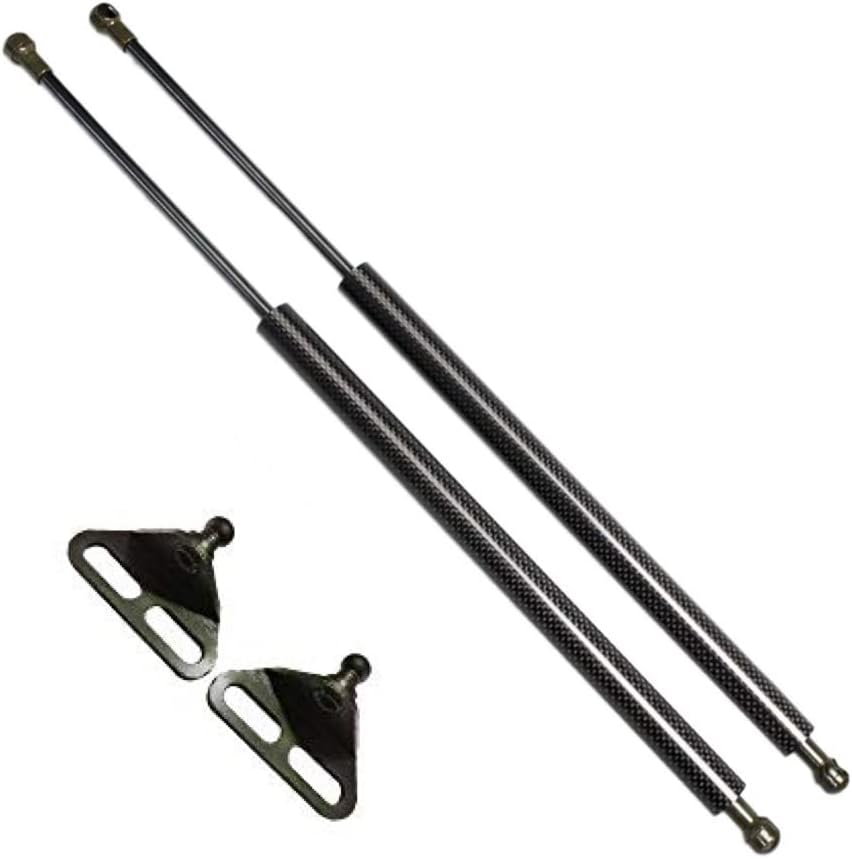 TSUBASA Lift Supports for 1984 1985 1986 1987 1988 1989 Nissan 300ZX (Z31) Fairlady Z Front Hood Bonnet Gas Charged Shock Dampers Spring Struts Bar 14.61 inches (2 PCS) (Normal Black)