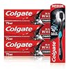 Colgate Charcoal Whitening Set met Colgate Max White Charcoal tandpasta 3 x 75 ml en Colgate 360° Deep Clean Charcoal…