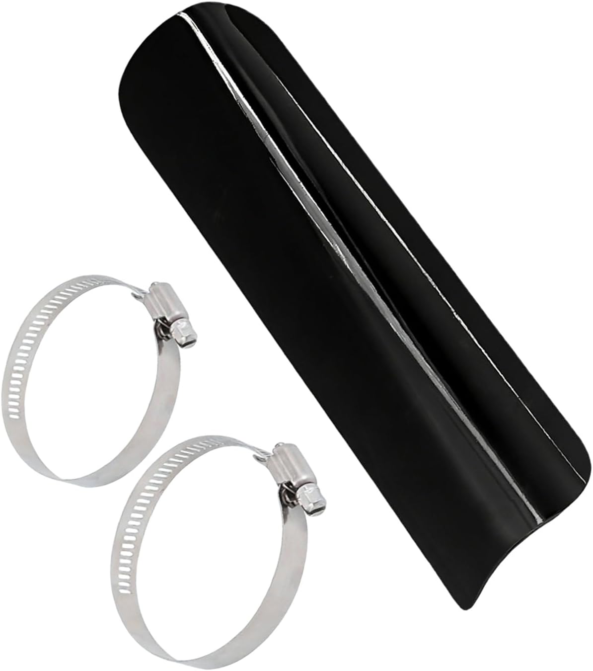 Motorcycle Exhaust Heat Guard, Anti-Scalding Pipe Protector with Adjustable Stainless Steel Clamps, Aluminum Alloy for Cruiser Dirt Bike Riding