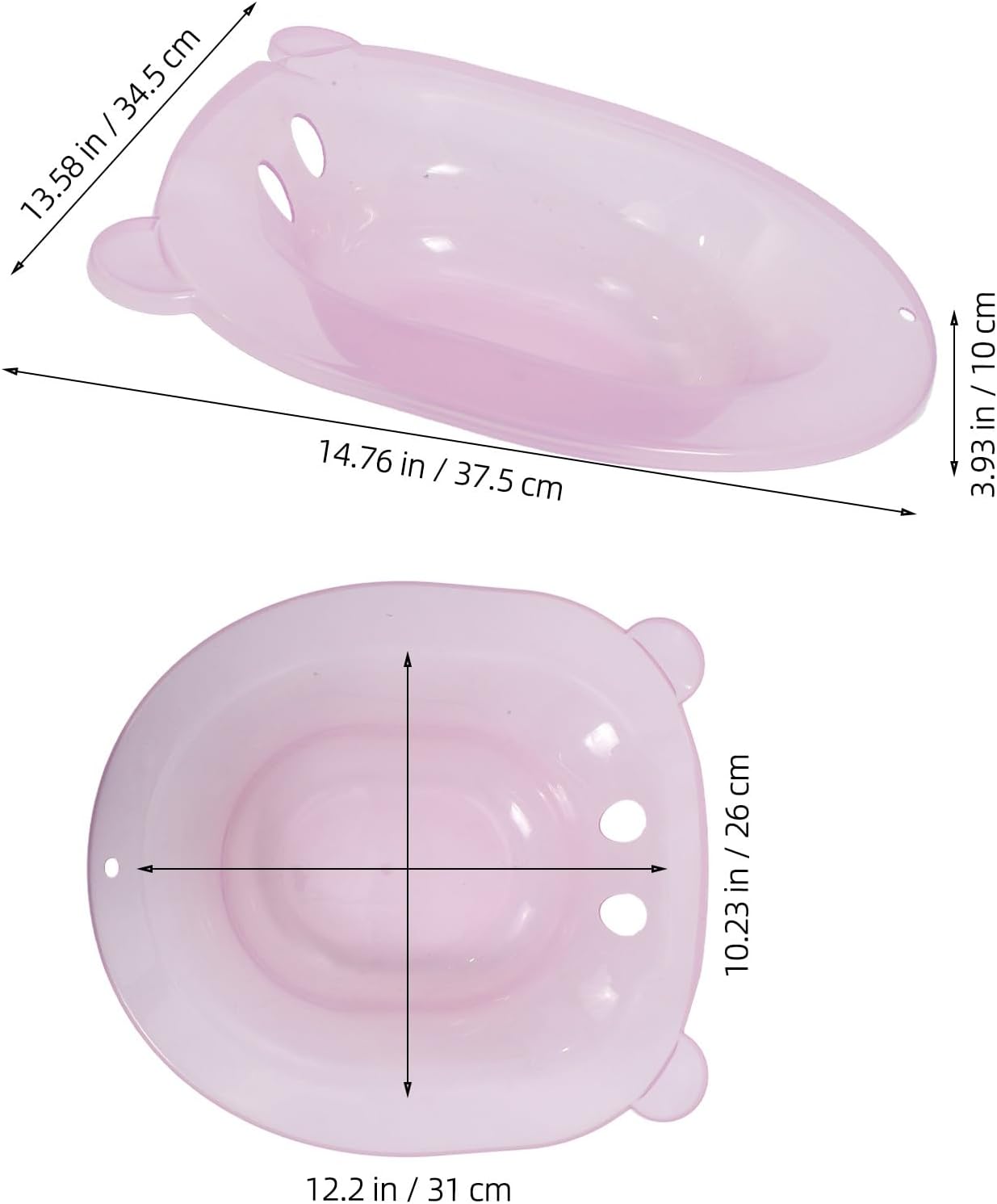 Plastic Sitz Bath Basin for Postpartum Care and Elderly Use, Toilet Seat Soaking Tub for Pregnant Women and Women’s Hygiene, Home Bathroom Aid