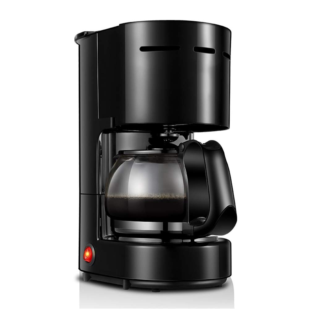 Cafeteras -Filtro de Precisión Temperatura Constante Inteligente Diseño Antigoteo Olla de Vidrio a Prueba de Explosiones Resistente a Altas Temperaturas 0.65L 220V 600W, Negro