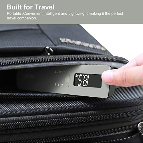 Bagail Digital Luggage Scale, 110Lbs Hanging Baggage Scale With Backlit Lcd Display, Portable Suitcase Weighing Scale, Travel Luggage Weight Scale With Hook, Strong Straps For Travelers Grey #TOP6