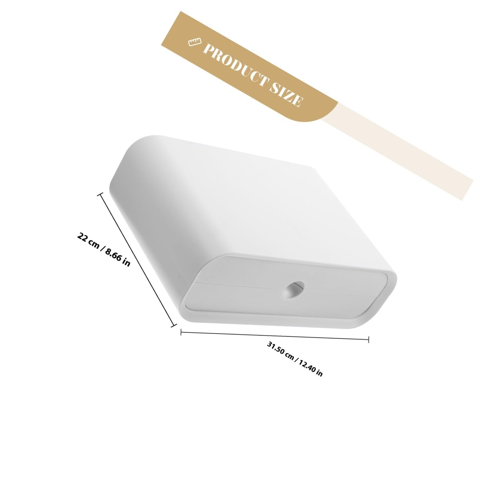 Rialzo per Monitor in Plastica Bianco con Cassetto Scorrevole, Bordi Delicati e Arrotondati, Supporto da Scrivania per Ufficio e Camera con Facile Organizzazione