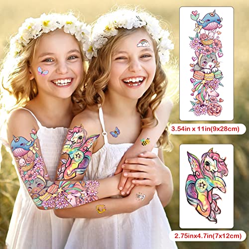 52 Sheets Kids Full Arm Temporary Tattoo, Fake Arm Tattoos Planet Astronaut Spaceship Rocket Dolphin Car Dinosaur Tattoo For Boy, Unicorn Castle Bunny Butterfly Cat Long Lasting Tiny Tattoos For Girl #TOP1