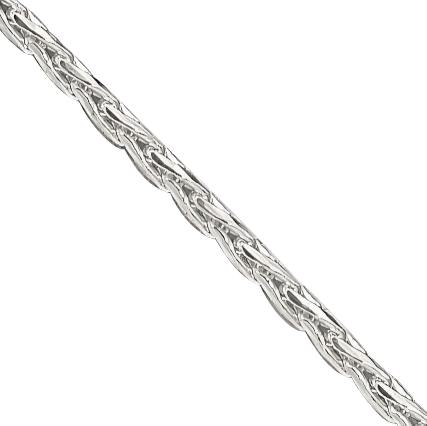 IceCarats 925 Sterling Silver 1.25mm Dainty Spiga Wheat Chain Necklace Diamond Cut