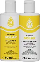 Kit Shampoo e Condicionador Solar Hidratei 60ml cada - Travel Size - Protege os Fios com Ação UV