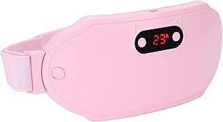 01 02 015 Warming Belt, 6 Vibration Modes Pink Electric Warming Belt USB Rechargeable Fast Warming Menstruation Warm Compress for Women