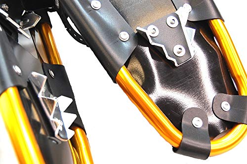 Xtrempro Snowshoes Snow Terrain Lightweight Ergonomic Design Lightweight Aluminum Alloy With 13 Point Crampons 120/160/210/300 Lbs. Capacity- 21"/25"/30”/36" (Gold, 30) #TOP4