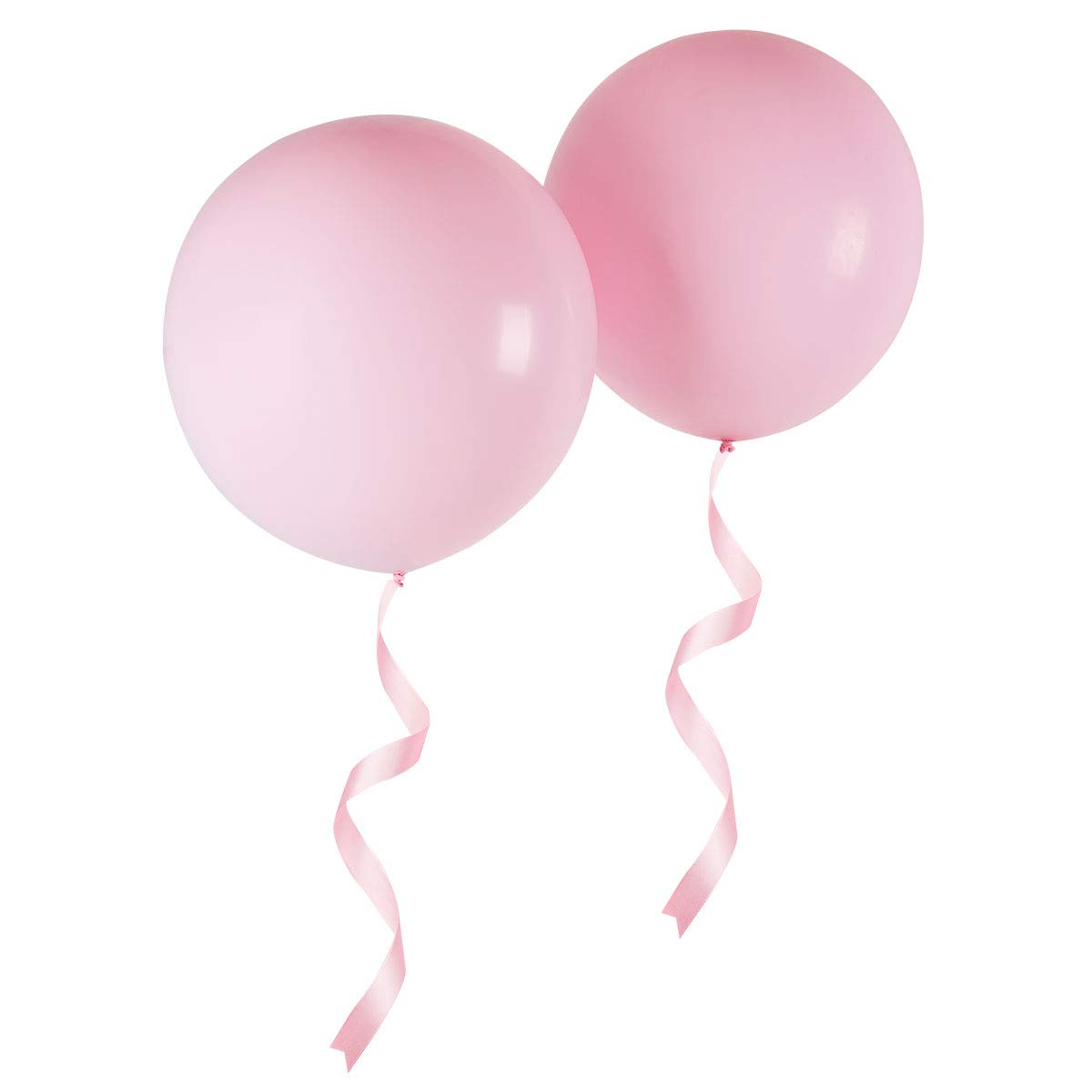 OUPKING 24 Inch Giant Round Balloons 10 Packs Macaron Pink Latex Balloons for Photo Shoot Wedding Baby Shower Birthday Party Decorations
