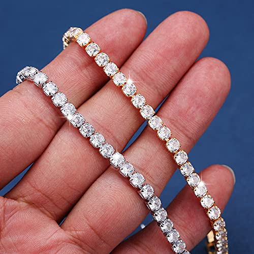 Qlkilyr Cubic Zirconia Tennis Bracelet, 18K White Gold Plated Classic Tennis Bracelet For Women Girls 4Mm Cz Size 6.5 Inch #TOP5