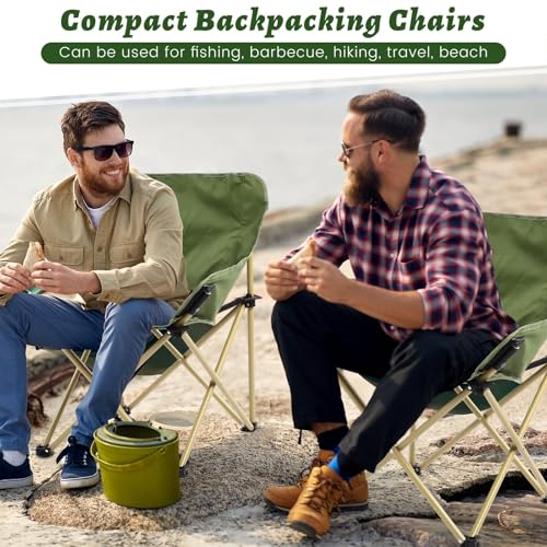 FairySandy Silla plegable ligera para camping Charles, paquete de 6, color verde ejército miniatura 6